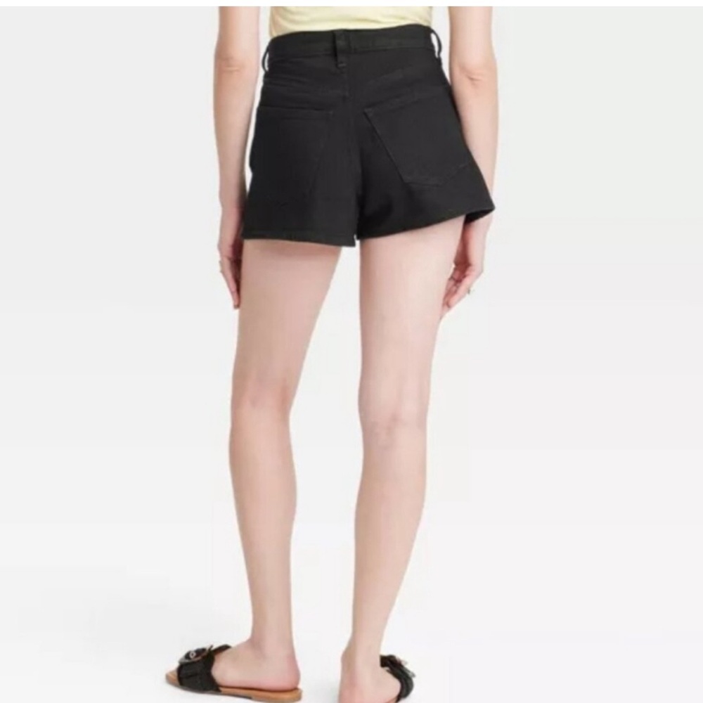 Nwt Women's High-Rise 90's Cutoff Jean Shorts Universal Thread Black Wash 10 - Picture 2 of 7